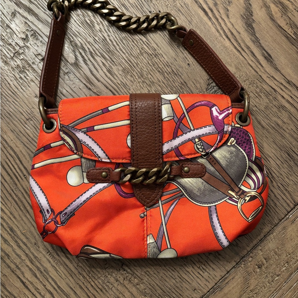 J. Crew Orange and Brown Mini Bag
